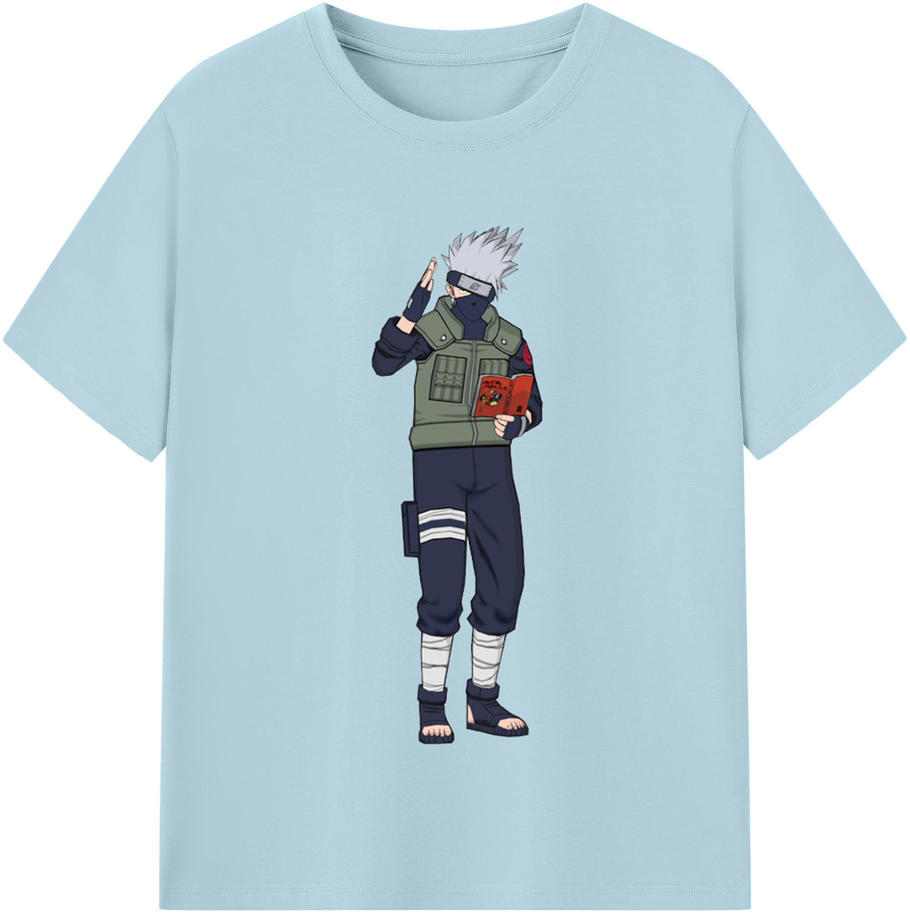 （画像用） NARUTO -ナルト- はたけ カカシ Hatake Kakashi 綿100％半袖Tシャツ（フロントプリント）